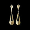 925 Sterling Silver Gold Plated Earrings, Teardrop Earrings, Vintage Design Earrings, 1950s style Earrings