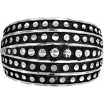 Size 6 - Diamond Cut Large Art Deco Band