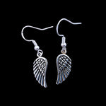 Sterling Silver Angel Wings Dangle Earrings