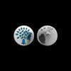 925 Sterling Silver Earrings, Family Tree Studs, Oak Post, Turquoise