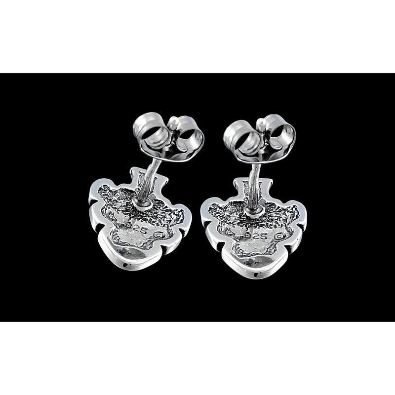 Native American Bear Earrings • 925 Sterling Silver • Southwest-inspired