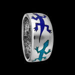 Size 11 - Turquoise and Lapis Lazuli Gecko Band
