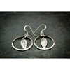 Halo Feather Earrings • 925 Sterling Silver • Diamond Cut Accents