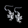 Sterling Silver Winged Devil Earrings with Pitchfork – Halloween Special