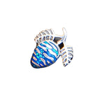 Blue Opal Turquoise Autumn Pine Cone Pendant