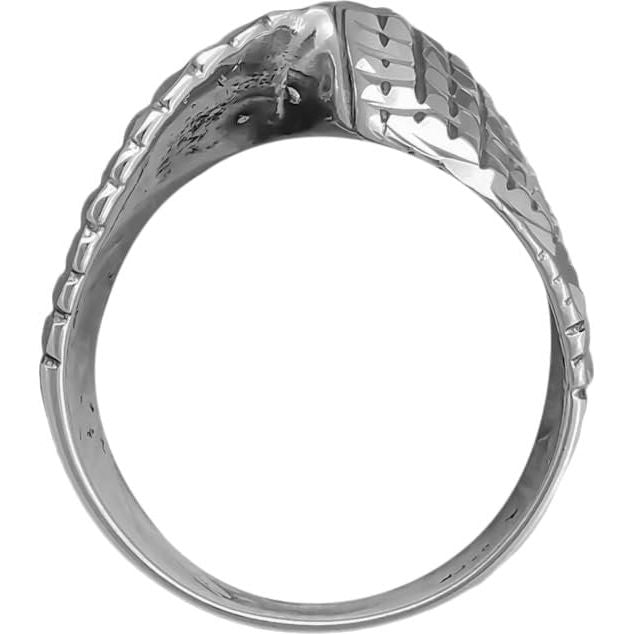 Diamond Cut Twisted Dome Ring