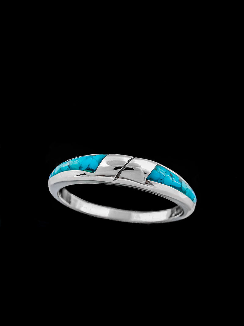 Sleeping Beauty Turquoise Ring • 925 Sterling Silver • Navajo Friendship Ring