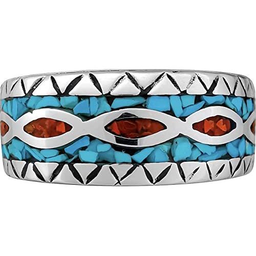 Sterling Silver Turquoise Infinity Band Ring (4)