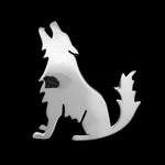 925 Sterling Silver Wolf Pendant, Howling Wolf Pendant, Wolf Howling at The moon Pendant