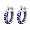 Lapis Lazuli Spiral Hoop Earrings