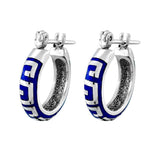 Lapis Lazuli Spiral Hoop Earrings