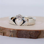 4-Piece Claddagh Puzzle Ring • 925 Silver • Interlocking Bands • Love Knot