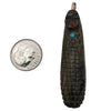 Zuni Corn Maiden Pendant Duo with Jet Eyes, Coral Mouths, and Turquoise Bodies