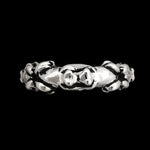 Size 8.5-925 Sterling Silver Kissing Fogs Band Ring