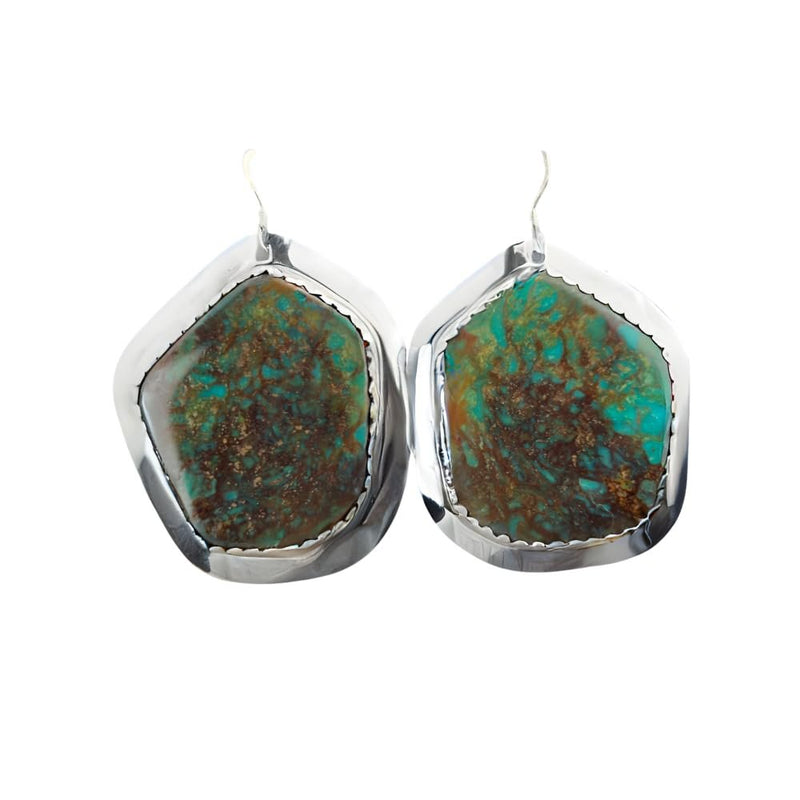 Lone Mountain Turquoise Earrings • Dangle Earrings • 925 Sterling Silver