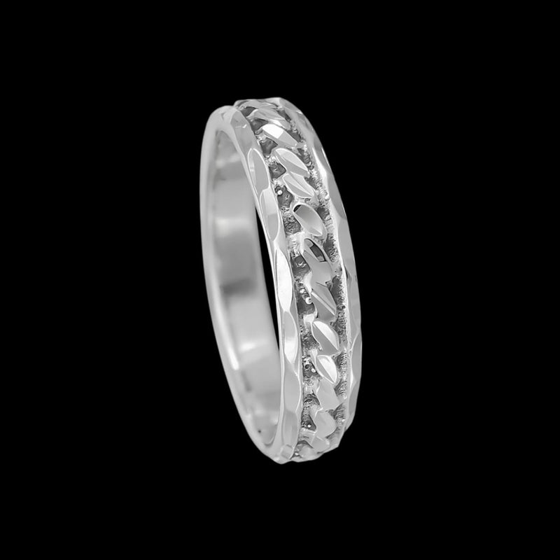 Size 7 Diamond Cut Lace Trim Band