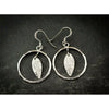 Halo Feather Earrings • 925 Sterling Silver • Diamond Cut Accents