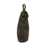 Zuni Corn Maiden Pendant Duo with Jet Eyes, Coral Mouths, and Turquoise Bodies