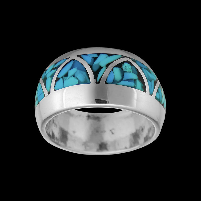 Sterling Silver Navajo Ring • Native American Handcrafted Jewelry • Wide Band Ring