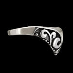 Size 8 Vintage 925 Sterling Silver Flourish Tiara Ring