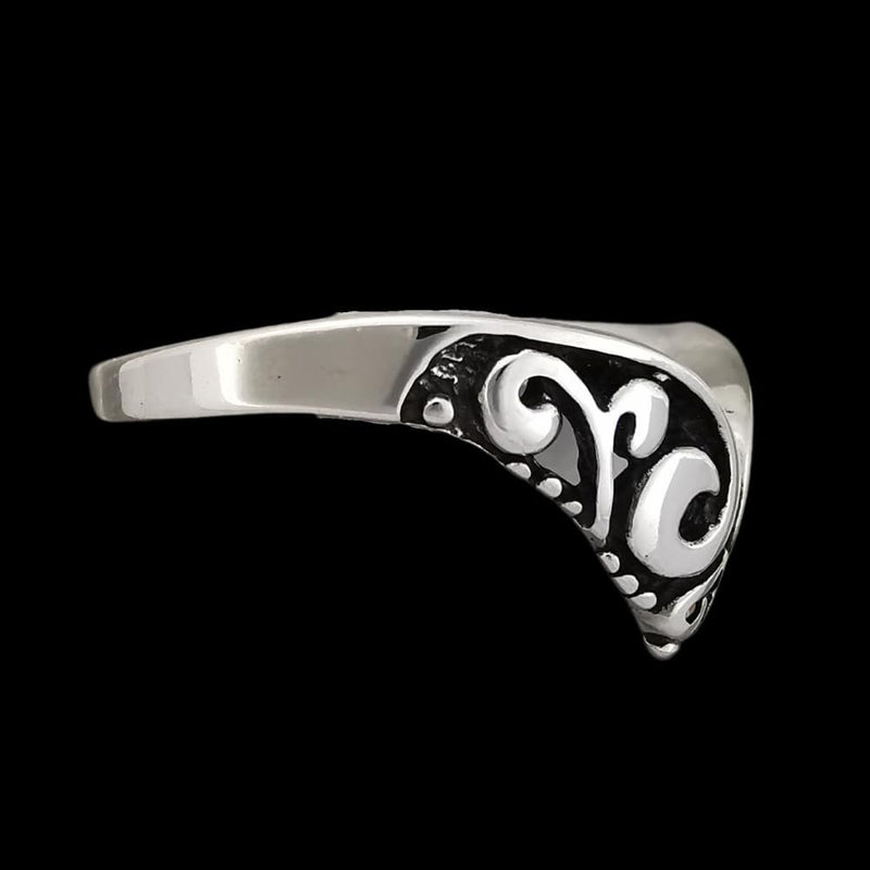 Size 8 Vintage 925 Sterling Silver Flourish Tiara Ring