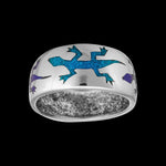 Size 11 - Turquoise and Lapis Lazuli Gecko Band