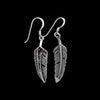 925 Sterling Silver Feather Earrings, Wild Horse Earrings, Magnesite Earrings