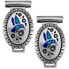 Blue Opal and Lapis Lazuli Sterling Silver Hummingbird Watch Tips