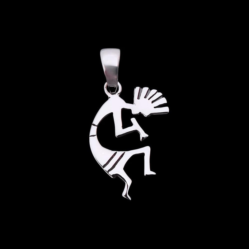 Sterling Silver kokopelli Pendant – Symbol of Music, Fertility & Joy