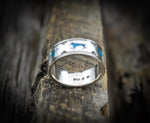 Size 5-925 Sterling Silver Running Wolves Ring, Detailed Wolf Design, Handmade Gemstone Nature Band, Handcrafted Animal Jewelry