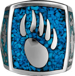 Size 14 - Bear Track Shadow Mountain Turquoise Ring