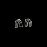 Sterling Silver Tiny Rainbow Stud Earrings