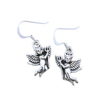 Sterling Silver Winged Devil Earrings with Pitchfork – Halloween Special