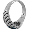 Size 11-925 Sterling Silver Oval Mixed Stones Ring, Curved Spiral Design, Handmade Gemstone Jewelry, Statement Birthstone Band