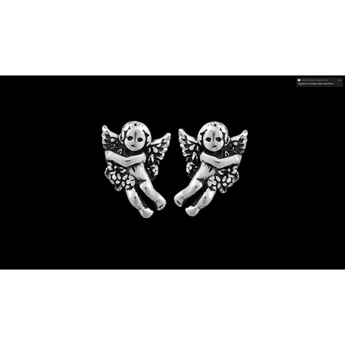Cupid Earrings • Sterling Silver • Romantic Jewelry • Love Arrow Studs