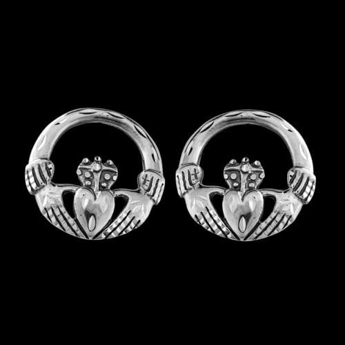 Claddagh Circular Stud Earrings