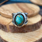 Sterling Silver & Royston Turquoise Ring – Cooper Willie Navajo Handmade