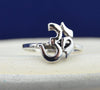 Sterling Silver OM Symbol Ring | Hindu Sacred Sound | Spiritual Jewelry