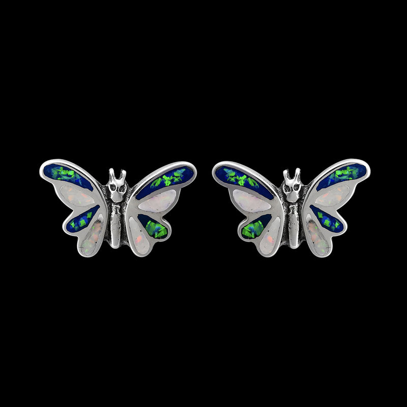 Navajo Butterfly Earrings • Handcrafted • Southwest Jewelry • Butterflies