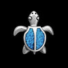 Turquoise Turtle Pendant, 925 Sterling Silver Pendant, Tortoise Pendant, Sea Turtle Pendant, Beach Pendant