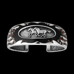 925 Sterling Silver Horse Bracelet • Wild Horse Magnesite • Navajo Inspired