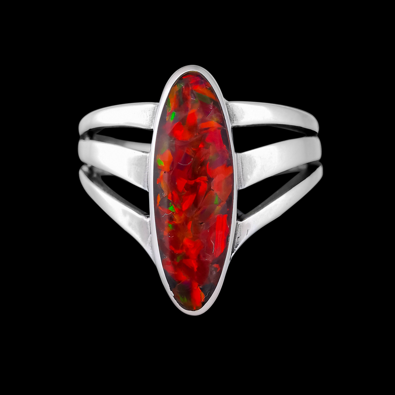 Three Prong Oval Ring