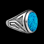 Maze Design Oval Ring