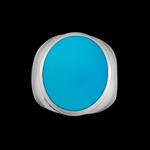 Round Face Inlay Ring