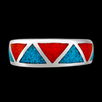 Turquoise and Coral inlay
