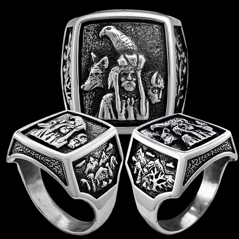Native Spirit Guide Ring, Fully Customizable Ring