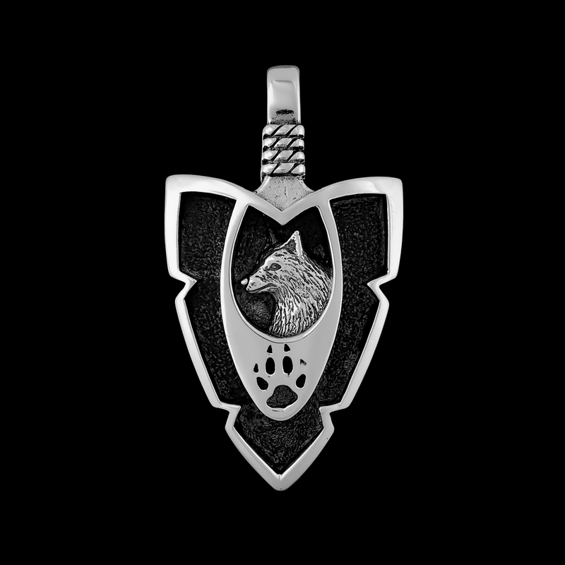 Iconic Wolf Arrowhead Pendant