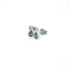 ER136 Teardrop Stud Earrings with Silver Bead