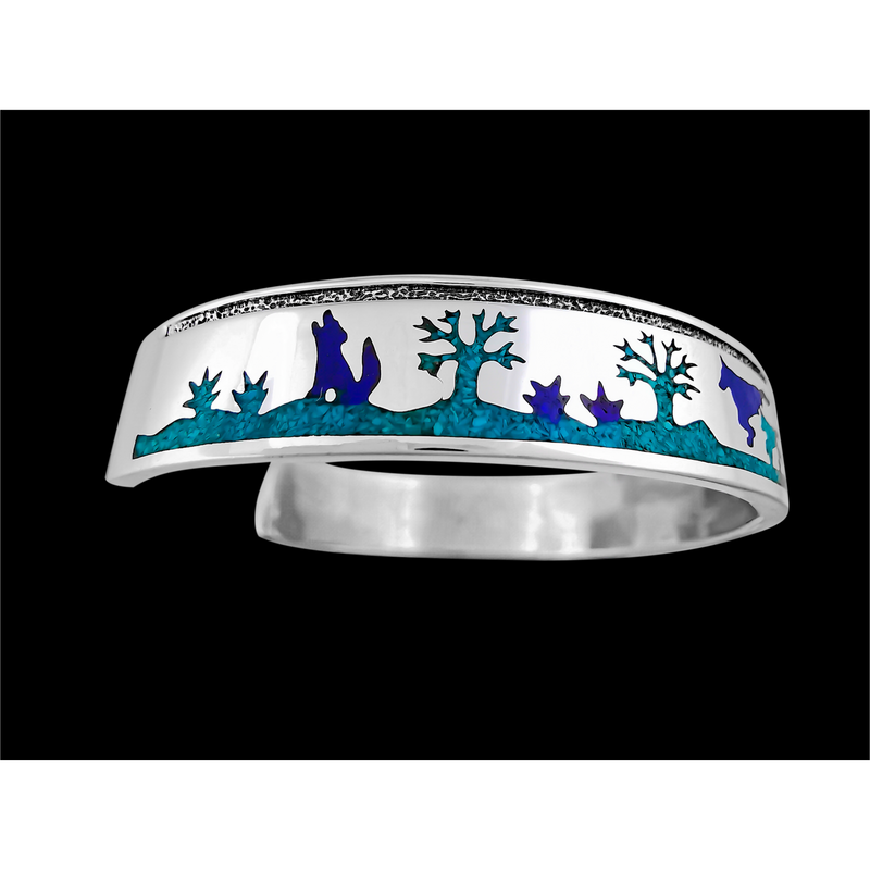 Wolf Family Storyteller Bracelet - Mainland Silver