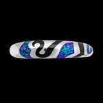 Customizable Sterling Silver Swirling Tribal Bracelet, Birthstone Cuff, Jewelry, Gemstone, Opal